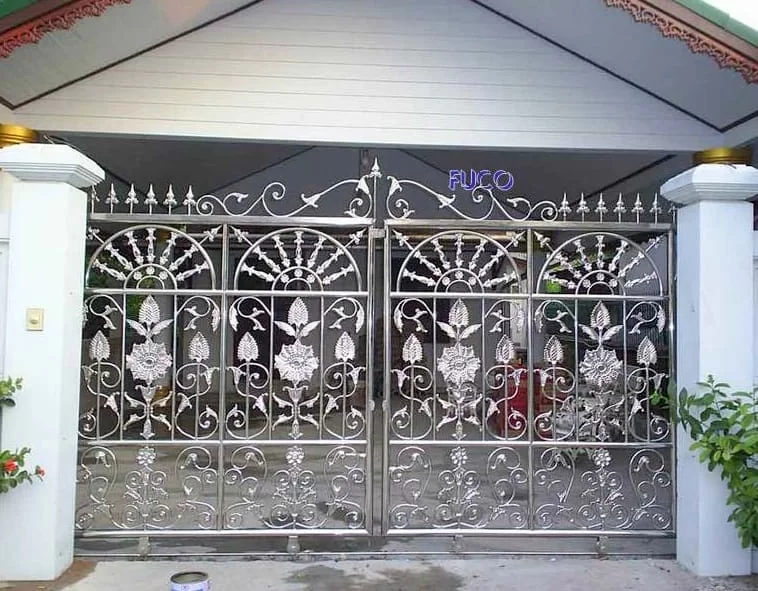 Mẫu cổng inox biệt thự