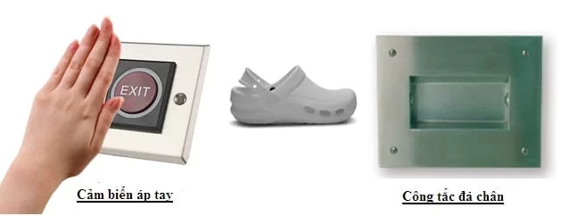 Cảm biến áp tay và công tắc đá chân