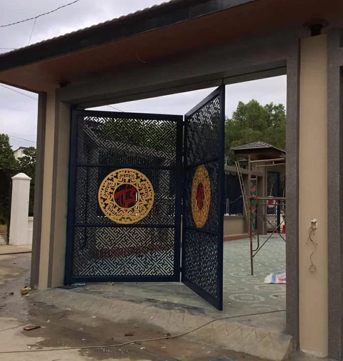 Bộ cổng lùa 4 cánh tự động biệt thự