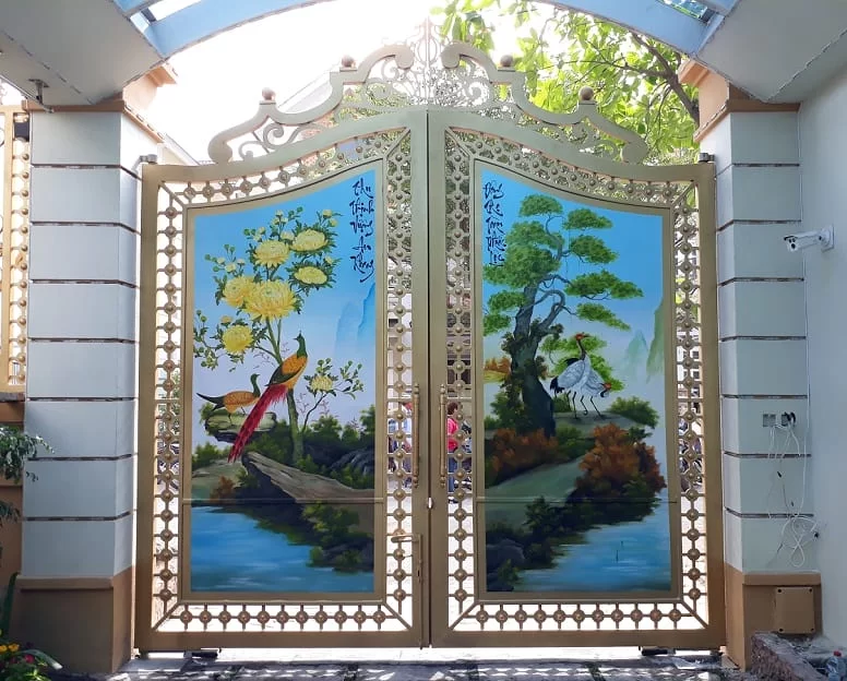 cổng mở hai cánh Bình Dương