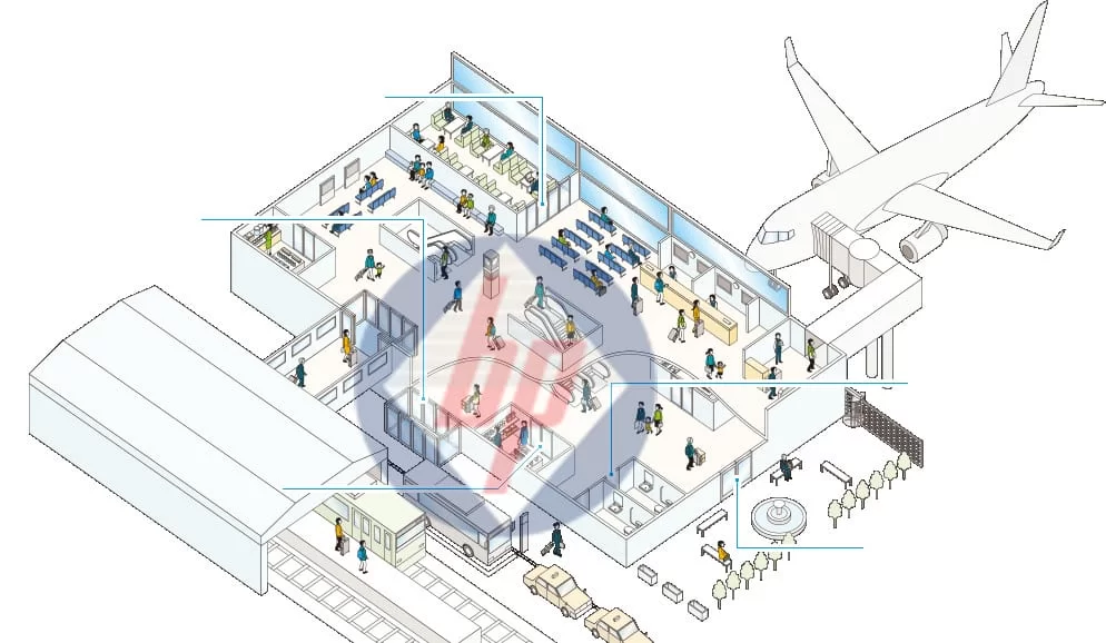 Cửa tự động Nabco sân bay