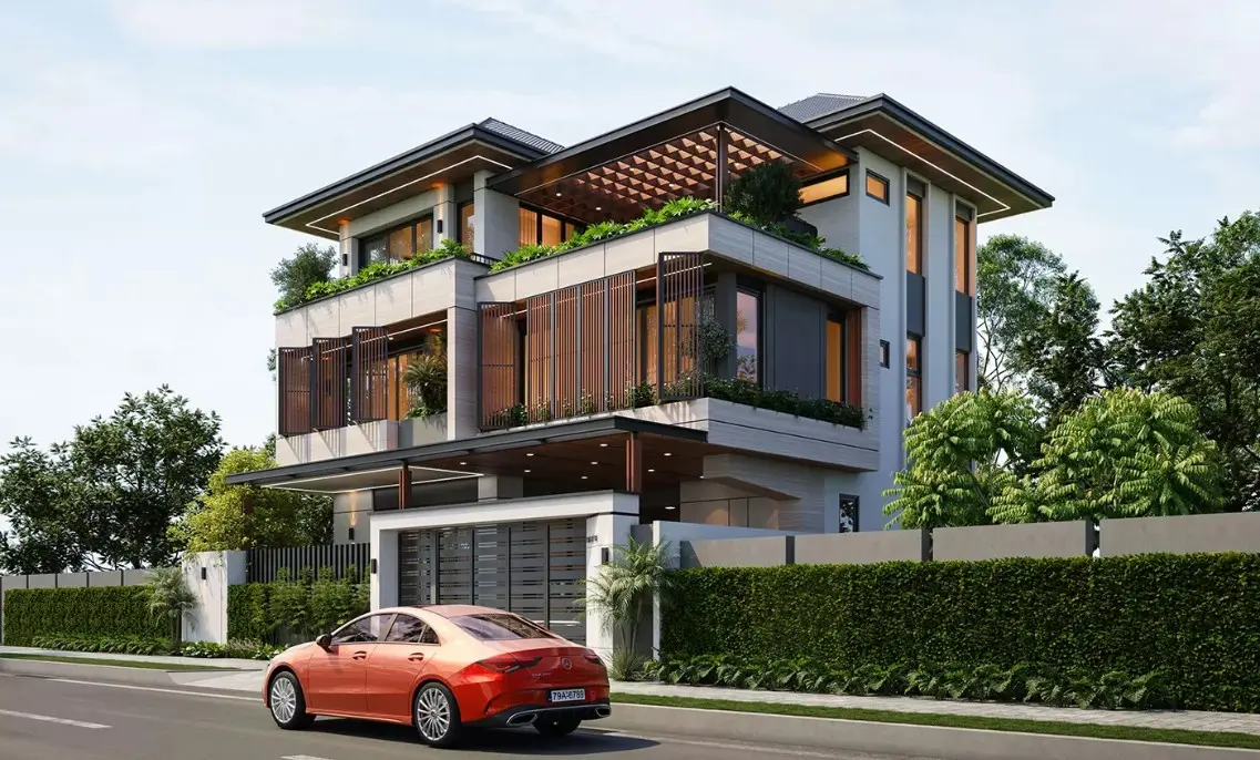 Cổng trượt tự động biệt thự