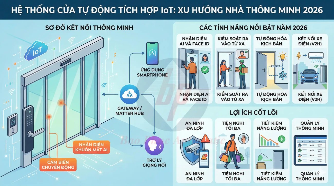 IoT ứng dụng trong hệ thống cửa tự động thông minh tại nhà phố và biệt thự