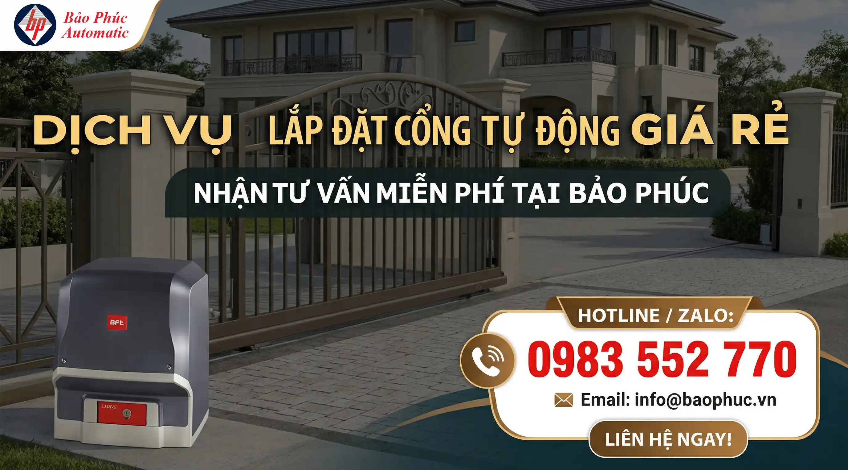 liên hệ dịch vụ lắp đặt cổng tự động giá rẻ nhận tư vấn miễn phí