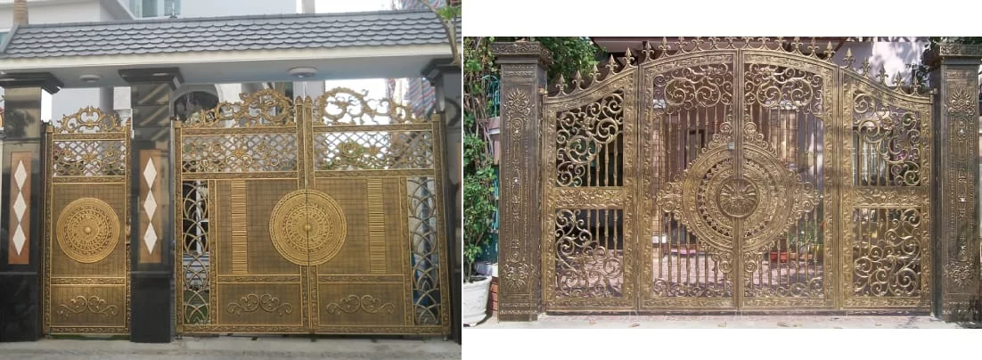 mẫu cổng nhôm đúc