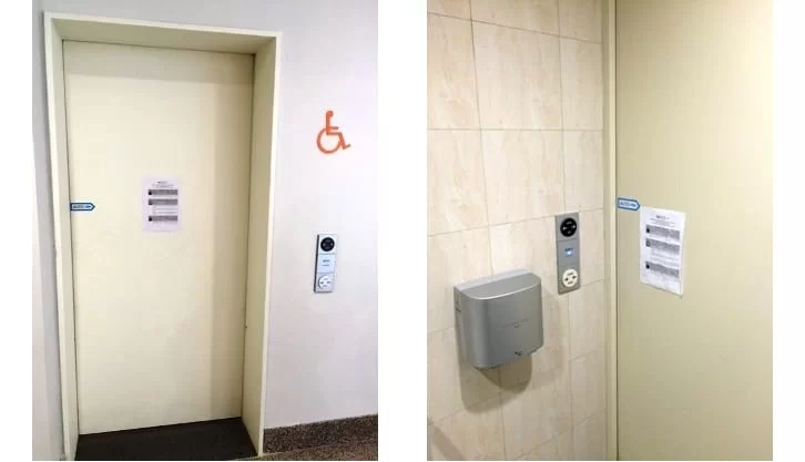 Nhà vệ sinh đa năng sử dụng cửa tự động Nabco