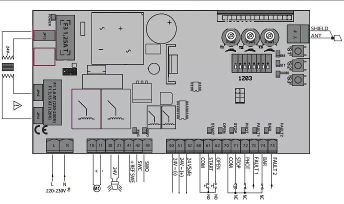 Sơ đồ đấu điện motor ARES
