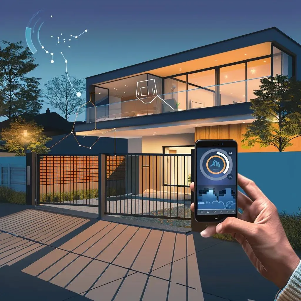 cổng tự động cho khu dân cư hiện đại