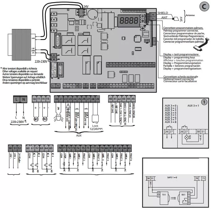 đấu điện bộ điều khiển