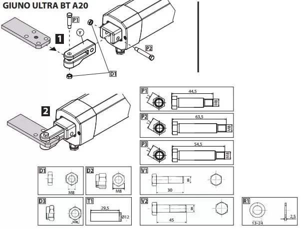 lắp motor vào giá đỡ