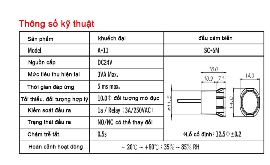 thoang so ky thuat  thiet bi cam bien A-11