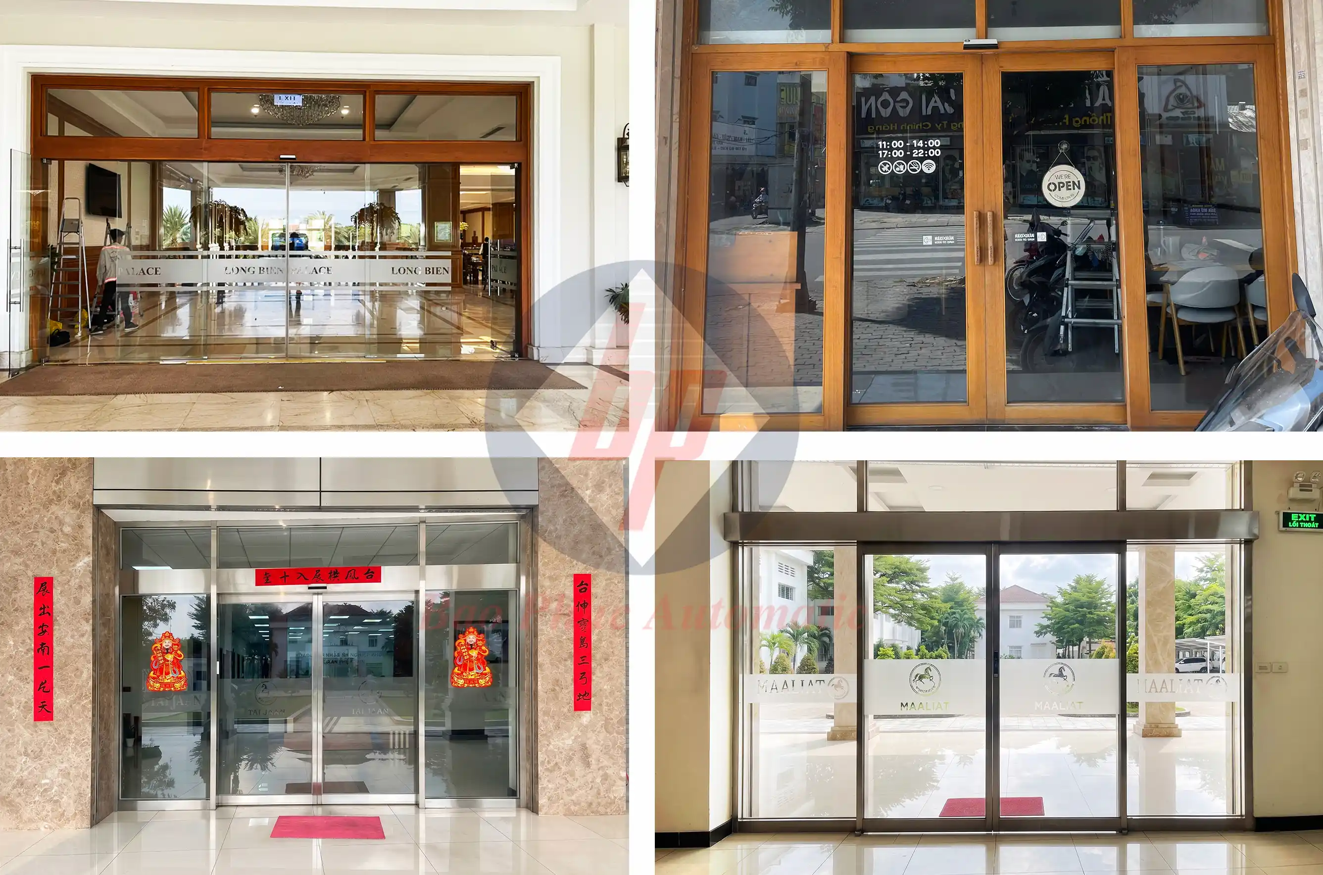 Ứng dụng cửa tự động KTH tại khách sạn nhà hàng và nhà phố Việt Nam