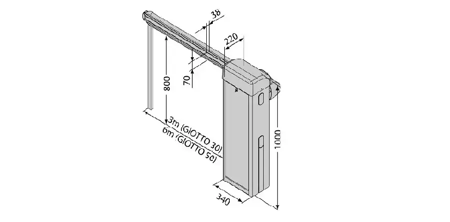 Thanh chắn Barriers Giotto BT A 60U