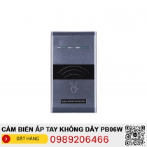 Cảm biến áp tay không dây PB06W - CHỮ NHẬT ĐEN, gồm: 01 hộp thu  + 2 nút
