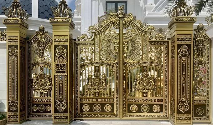Cổng nhôm đúc tự động