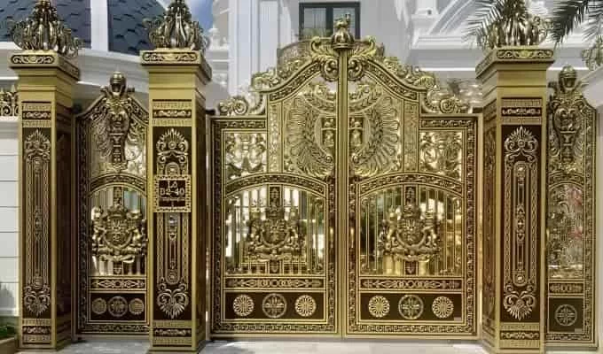 Cổng nhôm đúc tự động