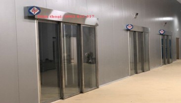 Cửa trượt xếp lớp tự động Sinil - Hàn Quốc