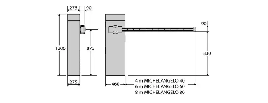 Thanh chắn Barriers Michelangelo BF A 80 U